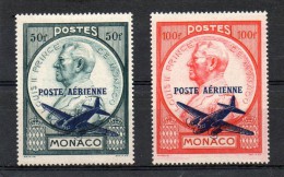 MONACO   2 Timbres 50 F Et 100 F  Année 1946    ( Neufs  Avec Charnière) - Poste Aérienne