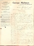 Factuur Facture Brief Lettre  - Charbons George Michaux - Bruxelles 1907 - 1900 – 1949