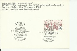 ALEMANIA DDR BERLIN CONGRESO DE MUJERES DDR - Otros & Sin Clasificación