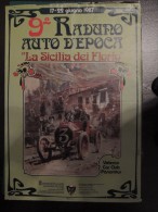 MEMORABILIA SPORTS AUTO MANIFESTO ORIGINALE 70x100 LA SICILIA DEI FLORIO 1987 - Automovilismo - F1