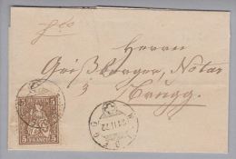 Heimat Ag WILDEGG 1872-02-21 Auf Brief Nach Brugg - Covers & Documents