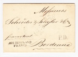 Russland - 1848 VORPHILA BRIEF Aus St. PETERSBURG über BERLIN Nach Bordeaux - ...-1857 Voorfilatelie