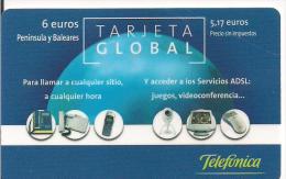 TARJETA GLOBAL TELEFONICA TELEFONOS - Telephones