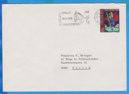 Suisse, Switzerland  Timbre Sur Lettre -1969  Flamme,  Pro Patria - Briefe U. Dokumente
