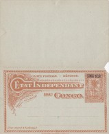 A27 - Entier Postal Du  Congo Old Unused Double Postcard Postal Stationery... - Ganzsachen