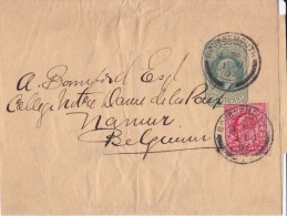 A27 - Enveloppe UK Old Uprated Wrapper Postal Stationery To Belgium 1902 Bournemouth - Other & Unclassified