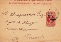 A27 - Enveloppe UK Old Wrapper Postal Stationery To Belgium - Autres & Non Classés