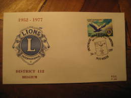 Welle 1977 District 112 LIONS Lion L International Fdc Cover Belgium Belgie Belgique - Rotary, Lions Club