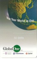 CARTE PREPAYEE-USA-GLOBAL ONE-50U-1998-TERRE-05/01-T BE-RARE - Altri & Non Classificati