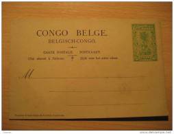 CONGO BELGE 5c Palm Postal Stationery Card BELGIAN Belgisch Kongo Belgium Africa - Ganzsachen