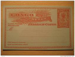 CONGO BELGE 10c Palm Postal Stationery Card BELGIAN Belgisch Kongo Belgium Africa - Entiers Postaux