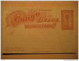 CONGO BELGE 5c Palm Postal Stationery Card BELGIAN Belgisch Kongo Belgium Africa - Postwaardestukken