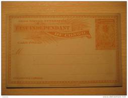 Etat Independant 15c Palm Postal Stationery Card BELGIAN CONGO Belgium Africa - Stamped Stationery