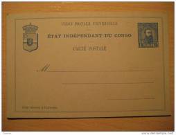 Etat Independant 15c Postal Stationery Card BELGIAN CONGO Belgium Africa - Stamped Stationery