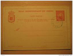 Etat Independant 10c Banana Cancel 1897 Libreville Mossamedes Postal Stationery Card BELGIAN CONGO Belgium Africa - Ganzsachen