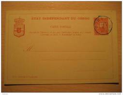 Etat Independant 10c Boma Cancel 1898 Libreville Mossamedes Postal Stationery Card BELGIAN CONGO Belgium Africa - Stamped Stationery