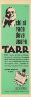 # TARR SCHERK SHAVE LOTION,  ITALY 1950s Advert Pubblicità Publicitè Reklame Lozione Barba Rasage Afeitar Rasierwasser - Ohne Zuordnung