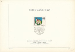 Czechoslovakia / First Day Sheet (1973/13a) Mikulov (1): City Mikulov - Coat Of Arms (castle, C.o.a. Dietrichsteins) - Autres & Non Classés