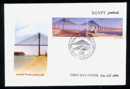 EGYPT / 2001 / JAPAN / OPENING OF SUEZ CANAL BRIDGE / SHIP / FDC - Covers & Documents