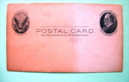 USA 1902 Stationery Stamped Postal Card - Unused - 1c - McKinley - Arms - Eagle - 1901-20