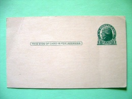 USA 1951 Stationery Stamped Postal Card - Unused - 1c - Jefferson - 1941-60