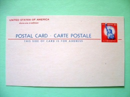 USA 1956 Stationery Stamped Postal Card - Unused - 4c - Statue Of Liberty - 1941-60