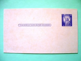 USA 1958 Stationery Stamped Postal Card - Unused - 3c - Statue Of Liberty - 1941-60