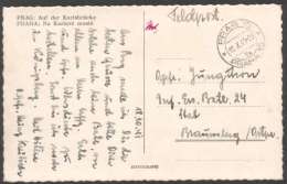 BuM0512 - Böhmen Und Mähren (1941) Prag 15 - Praha 15 (Feldpost!) Postcard: Prague - Charles Bridge - Briefe U. Dokumente