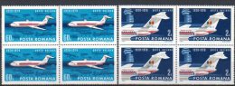 Roumanie 1970 PA 223 - 224 Bloc De 4 ** Avions - Tarom - Ongebruikt