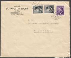 BuM1040 - Böhmen Und Mähren (1944) Jitschin - Jicin (letter) Tariff: 80h (local Tariff) Stamp: Adolf Hitler - Briefe U. Dokumente