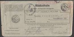 BuM1084 - Böhmen Und Mähren (1944) Königgrätz 1 - Hradec Kralove 1 / Gabel An Der Adler -... (acknowledgment Of Receipt) - Briefe U. Dokumente