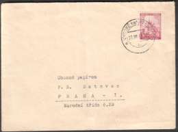 BuM1129 - Böhmen Und Mähren (1940) Vysoke Nad Jizerou (czech. Postmark) Letter, Tariff: 1,00K (stamp: Prague Castle) - Briefe U. Dokumente