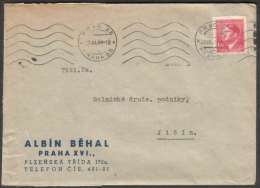 BuM1147 - Böhmen Und Mähren (1944) Prag 25 - Praha 25 (ch); Machine Postmark (letter) Tariff: 1,20K (stamp: Adolf Hitler - Briefe U. Dokumente