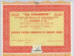 Cie Chambon, Sté De Remorquages Et Travaux Maritimes à Marseille (Blanquette) - Navigation