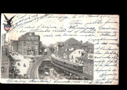 USA New York City, Cooper Union, 3rd Avenue, Elevated RR, Train Vapeur, Tramway, Ed Ceophall, 1902 - Trasporti