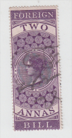 India  QV Revenue  2A Foreign Bill  # 81508  F   Inde Indien - 1882-1901 Keizerrijk