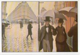 Z13  / FICHE RIGIDE FORMAT CPM THEME ARTS ET PEINTURE IMPRESSIONISME / CAILLEBOTTE TEMPS DE PLUIE A PARIS - Verzamelingen