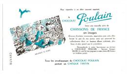 BUVARD CHOCOLAT POULAIN - CHANSON DE FRANCE - MEUNIER TU DORS - Chocolat