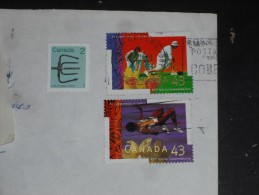 LETTRE CANADA AVEC YT 819 1366 ET 1380 - OUTIL FOENE - SPORT BOULINGRIN BOULES - ATHLETISME SAUT EN HAUTEUR - - Cartas & Documentos