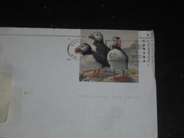 LETTRE PAP ENTIER POSTAL CANADA - FAUNE OISEAU MACAREUX MOINE - ATLANTIC PUFFIN - - 1953-.... Regering Van Elizabeth II