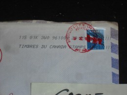 LETTRE CANADA AVEC YT 1416b - DRAPEAU FACADE IMMEUBLE - CPM MONTREAL SOCIETE RADIO CANADA - TAXE NON PERCUE - - Brieven En Documenten