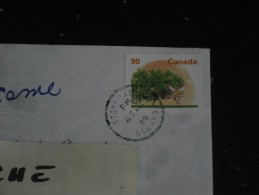 LETTRE CANADA AVEC YT 1421 - FLORE ARBRE FRUIT - PECHER PECHE ELBERTA - - Briefe U. Dokumente