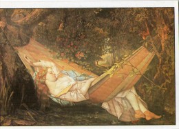 Z15 FICHE RIGIDE FORMAT CPM THEME ARTS ET PEINTURE NEOCLASSIQUE PAR COURBET Le Hamac - Sammlungen