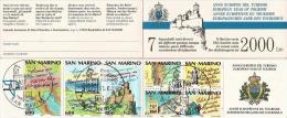 SAN MARINO ANNO EUROPEO DEL TURISMO 1990 LIBRETTO ANNULLO FDC - Cuadernillos