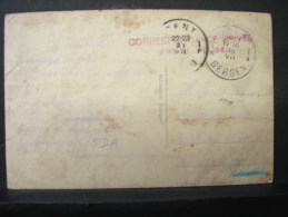 PM. 4. Cachet Rouge " Correspondance Privée Armée Belge" Sur CP  Bergen Mons - Brieven En Documenten