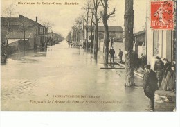 GENNEVILLIERS --Inondations De 1910  --l'avenue Du Pont De St Ouen - Gennevilliers