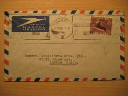 DURBAN 1954 To London GB UK England SOUTH AFRICA Air Mail Cover British Area Colonies - Briefe U. Dokumente