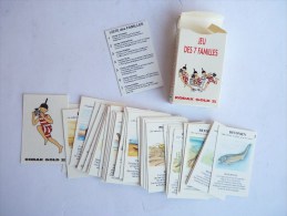 Mini JEU DE CARTES 7 Familles  -  KODAK GOLD II 80's PREHISTOIRE - Statuettes En Résine