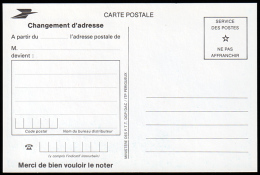 B-020I- Entier De Service, Carte De Changeement D'adresse - Pseudo-entiers Officiels