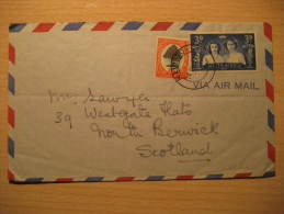 MAIDSTON 1947 To North Berwick Scotland GB UK SOUTH AFRICA Air Mail Cover British Area Colonies - Lettres & Documents